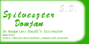 szilveszter domjan business card